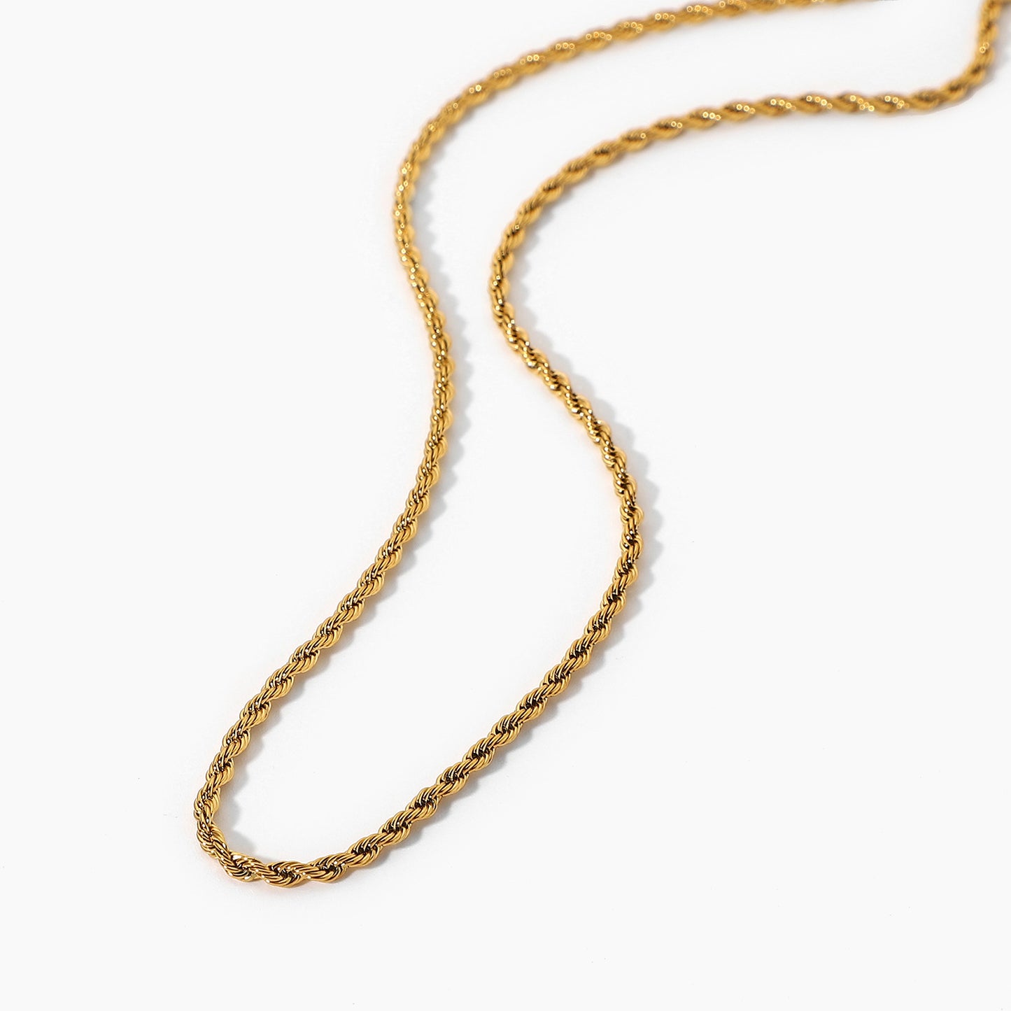 Calle Rope Chain Gold Necklace