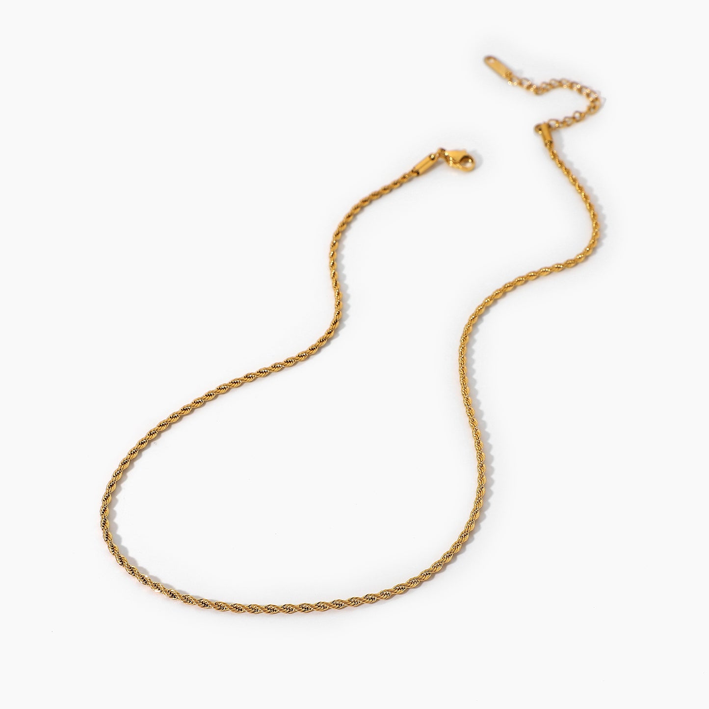 Calle Rope Chain Gold Necklace
