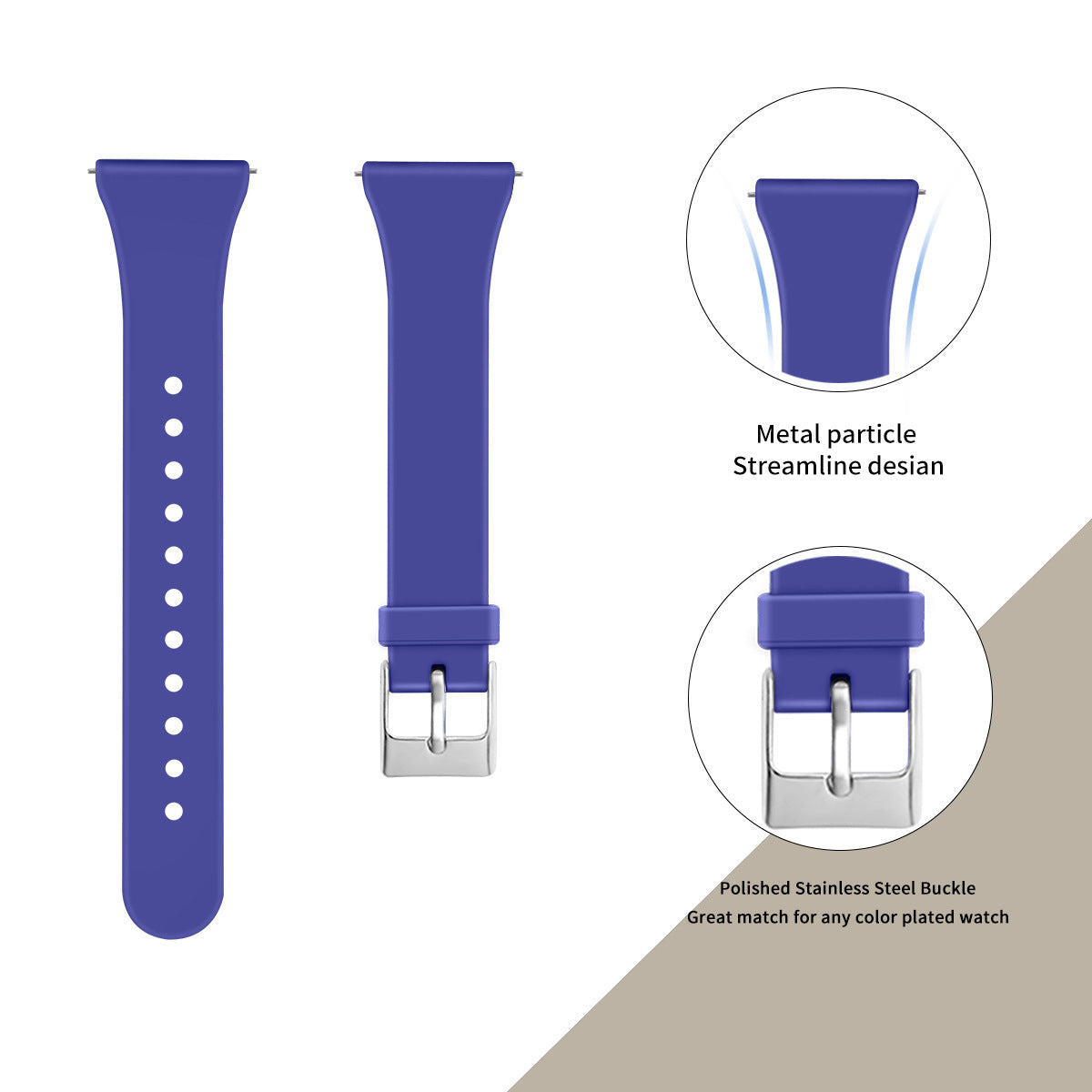 Silicone Strap Smart Watch Shrink Silicone Solid Color Watch Band