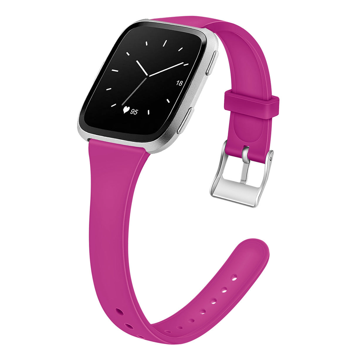 Silicone Strap Smart Watch Shrink Silicone Solid Color Watch Band