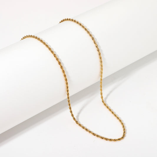 Calle Rope Chain Gold Necklace