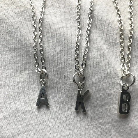 Bubble 26 Letter Necklace Stainless Steel Multi-layer Initial Letter Safety Pin